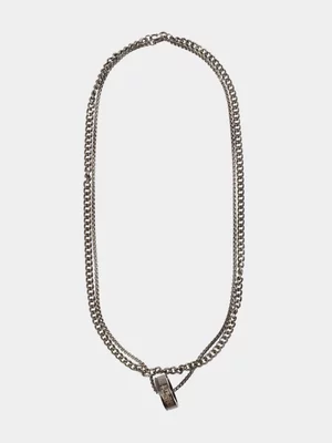 Markham Men's 2PK Ring Pendant Chain Necklace