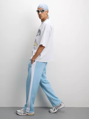 The FIX Men's Blue Preppy Track Pant