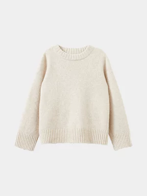 Cotton On Kids Girl Beige Sam Soft Knit Jumper