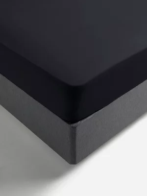 Jet Home Black 85gsm Fitted Sheet