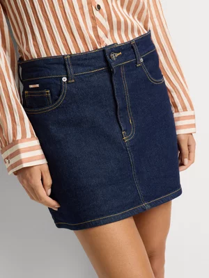 FF Denim Ruffle Hem Mini Skirt