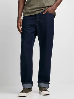 Jet Mens Raw Wash Straight Leg Fashion Denim