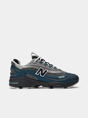 New Balance Men's M1000 Silver/Teal Sneaker