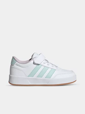 adidas Junior Pre-School Breaknet 3.0 White/Mint/Lilac Sneakers 