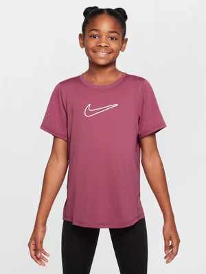 Nike Girls Dri-Fit One Sweet Beet/White Tee
