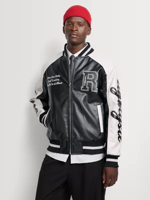 Relay Jeans Men's Black Varsity Jacket