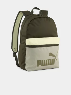 Puma Unisex Phase Olive Color Block Back Pack