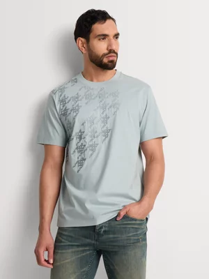 Fabiani Men's Blue Shoulder Crest T-Shirt