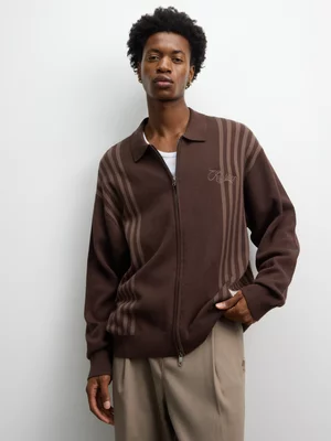 Redbat Classics Men's Collar Brown Knit