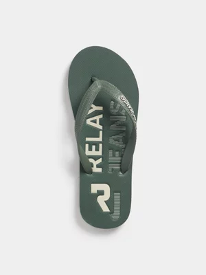 Relay Jeans Men's EVA Green Flip Flops