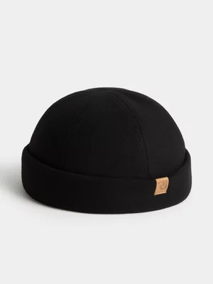 Relay Jeans Men's Turn Up Black Docker Hat