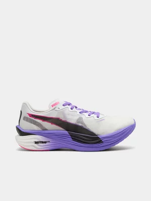 Puma Mens Deviate Nitro Elite 3 White/Purple Running Shoes 
