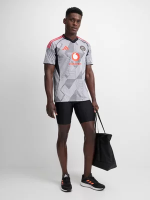 adidas Mens Orlando Pirates Away 25/26 Black/White Stadium Jersey