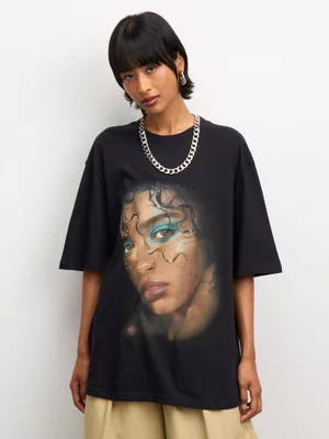 The FIX Women's Black Mermaid Graphic Top