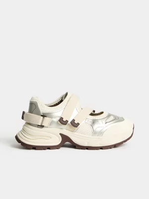 The FIX Women's Chocolate Chunky Ballerina Velcro Sneaker