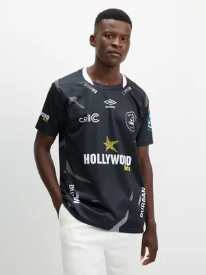 Umbro Mens Sharks Home 25/26 Black Stadium Jersey