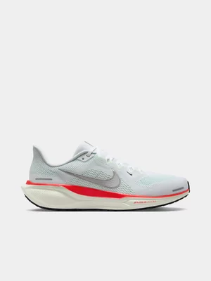 Nike Mens Pegasus 41 White/Red Running Shoes