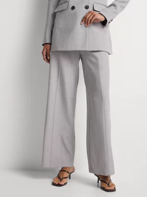 Wide Leg Front Seam Belted Pants