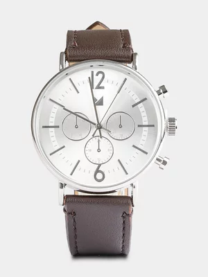 Markham Men's Formal Aviator Brown Watch