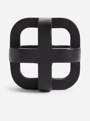 Jet Home Black Small Wood Ornament