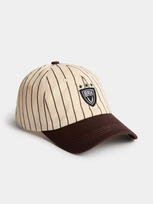 The FIX Unisex Brown Stripe Sport Peak Hat