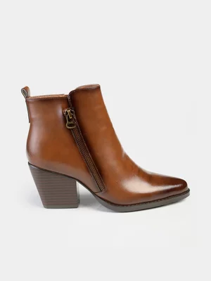 Women's Madison Tan Jeffie 2 Block Heel Boot