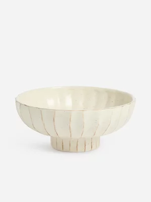 Jet Home Cream And Bronze Ceramic Salad Bowl