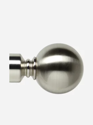 Solid Ball Finial Brushed Silver 25mm