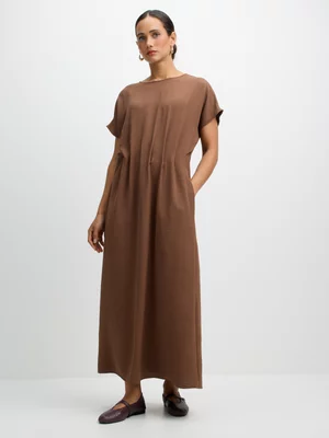 Exact Women's Brown Cinched Waist Dress