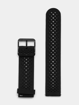 Tempo Pulse Dimpled Black Silicone Strap 