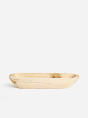 Excellent Houseware Natural Bowl Teak Wood 40X11X7Cm