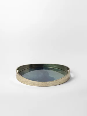 Blue Ray Round Tray 36.7cm