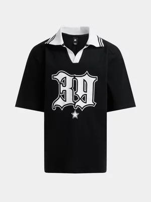 Jet Teen Boys Black Front Number Golfer