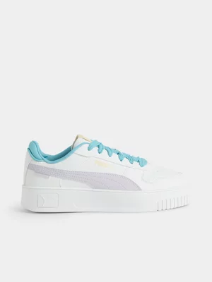 Puma Junior Carina Crush Street Lacey 2.0 White/Lilac Sneaker