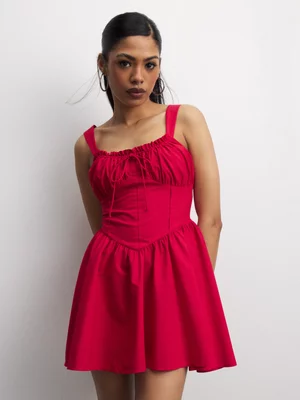 The FIX Women's Red Corset Mini Dress
