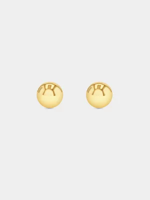 Yellow Gold Ball Stud Earrings