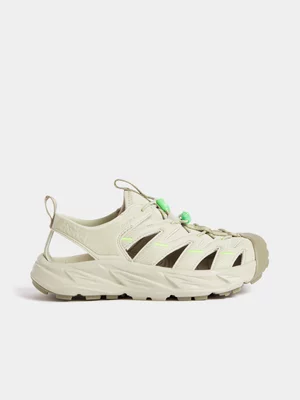 Hoka Women's Hopara Oyester Mushroom/Neon Lime Sneaker