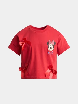 Jet Older Girls Red Minnie Bow Boxy T-shirt