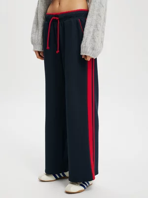 Women's Cotton On Navy Contrast Wide Leg Sweatpants