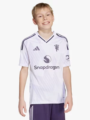 adidas Youth Manchester United Away 25/26 White Stadium Jersey