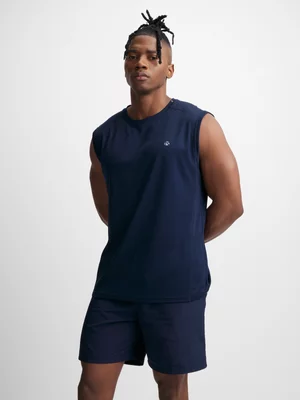 Mens APX Easy-Care Navy Shorts 