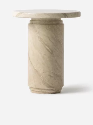 Miya Outdoor Side Table Round Tall Ivory 45cm