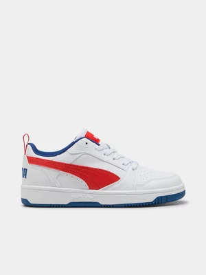 Junior Puma Rebound V6 Low White Sneaker