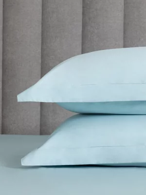 Sheraton Textiles Cotton Percale 200 Thread Count Pillowcases Duck Egg