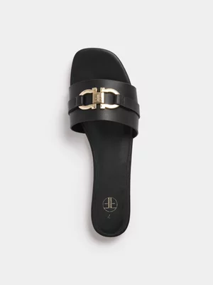 FF Hardware Flat Slip On Sandals