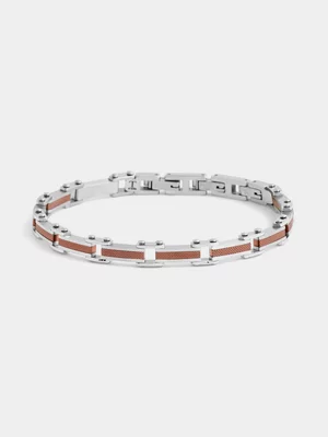 Tempo Jewellery Brown Plated Stainless Steel Interlink Bracelet   