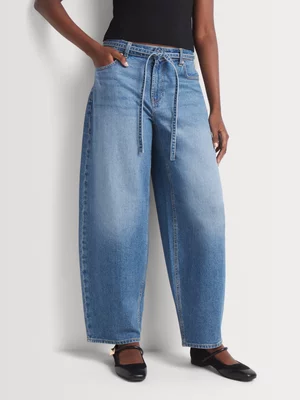 FF Denim Balloon Leg Self Tie Jeans