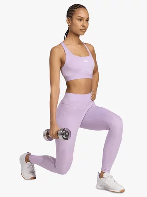 adidas Womens Powerreact Powder Plum Sports Bra