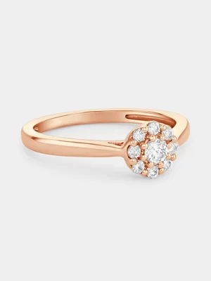 Rose Gold 0.3ct Lab Grown Diamond Flower Ring 