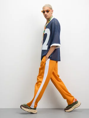 The FIX Men's Mustard Preppy Track Pants